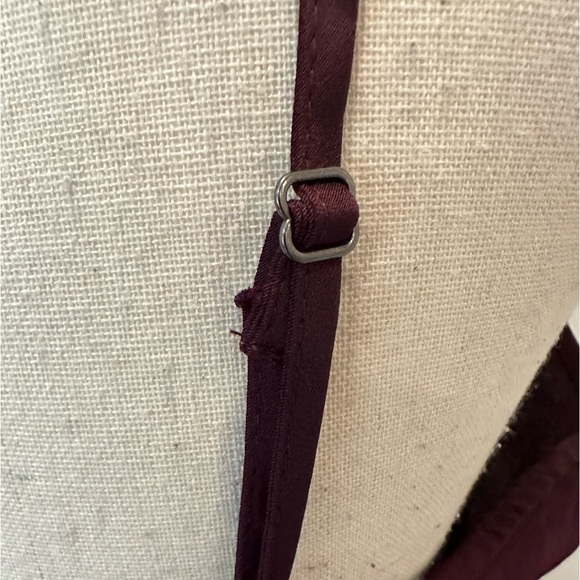 RDI Silk satin like material camisole cami SZ L burgundy  adjustable straps - Picture 3 of 5
